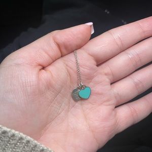Tiffany and Co. necklace double heart necklace